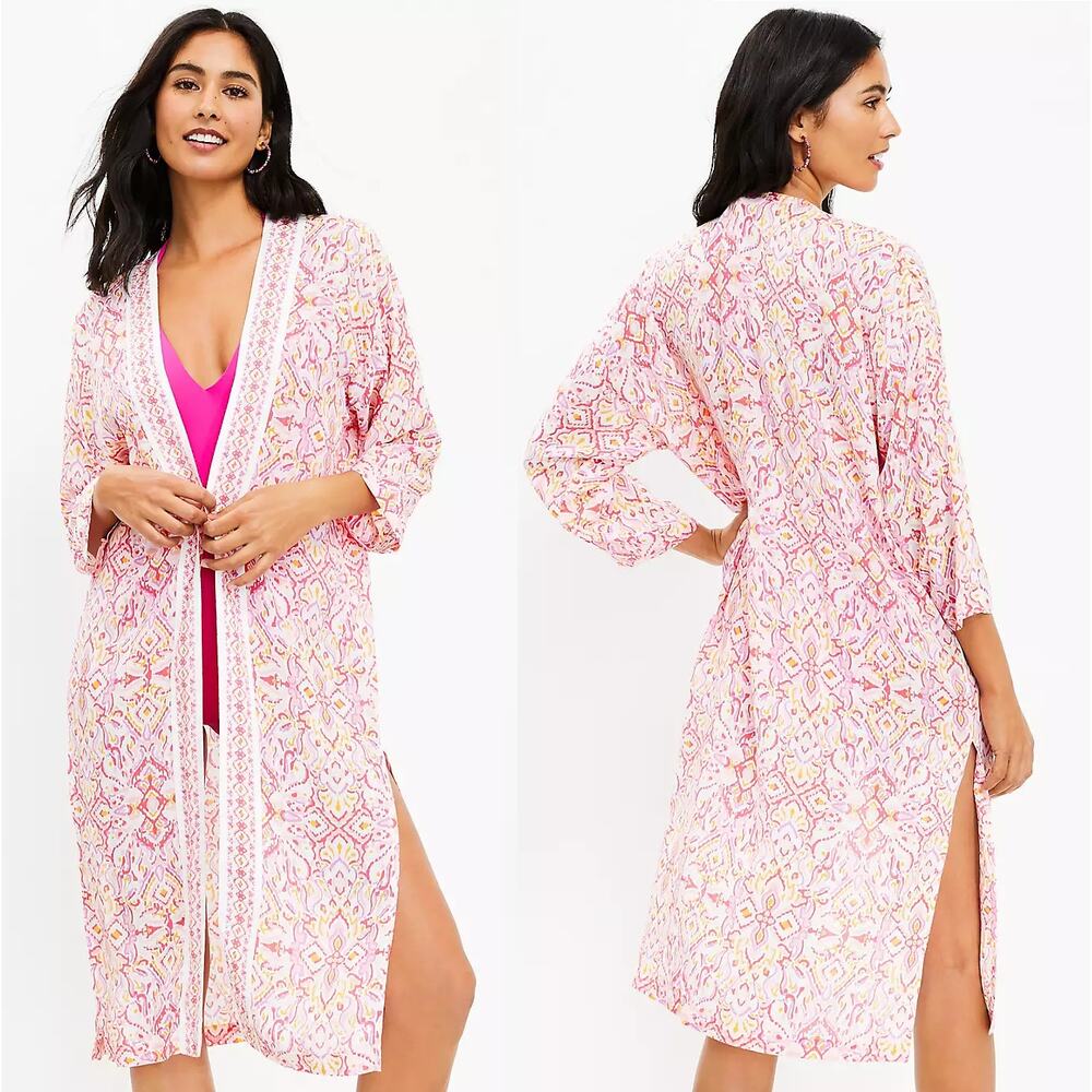 LOFT Beach | Boho Ikat 100% Modal Kimono Duster - Soft & Lightweight!